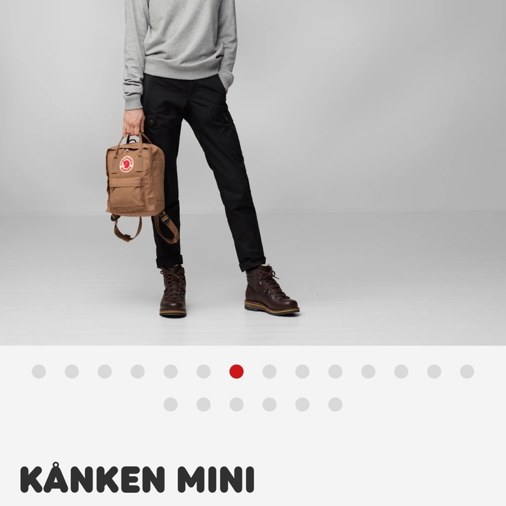 Fjallraven Kånken Mini Backpack Color: Fog - Picture 4 of 6